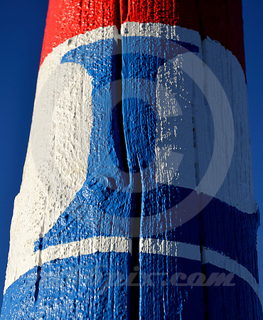 NEW PAINTED SIGN ON POLE (Lincoln Highway Sutherland NE)