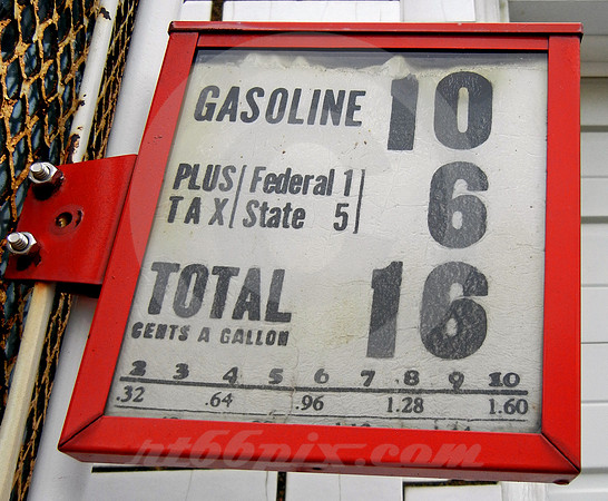 16 CENT GAS (Mobilgas Gravity Pump) (National Road Casey IL)