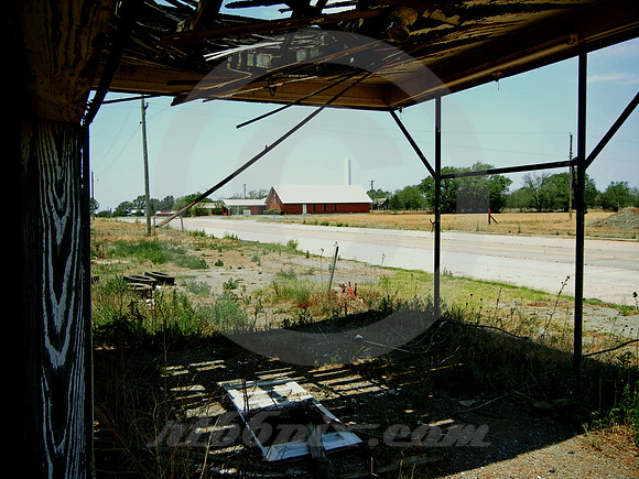 RT 66 FROM COLLAPSING GAS STATION CANOPY (Rt 66 Texola OK)
