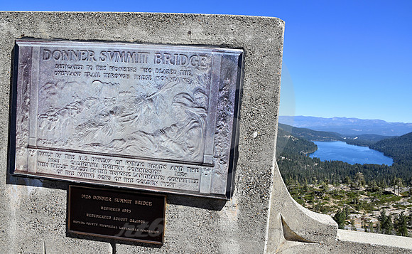 BRIDGE PLAQUE (Lincoln Highway Donner Pass CA)