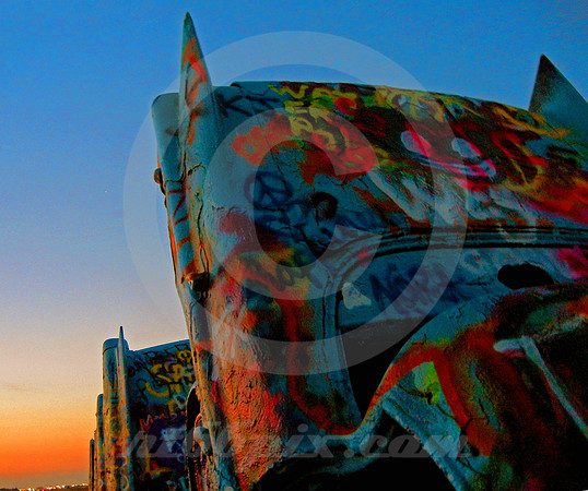 CADILLAC RANCH AT DAWN (Rt 66 Cadillac Ranch TX)
