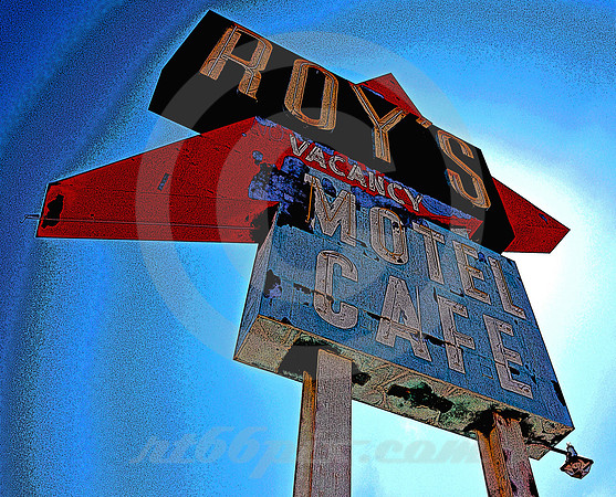 ROY'S SIGN-OBLIQUE (Rt 66 Amboy CA)