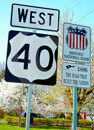 ROAD SIGNS IN SPRING (National Road IN)