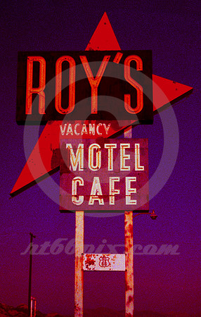 ROY'S SIGN #4 WEST SIDE AT SUNSET (Rt 66 Amboy CA)