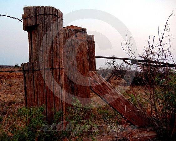 GUARD POSTS ON WOODEN BRIDGE (Rt 66 nr Endee NM)