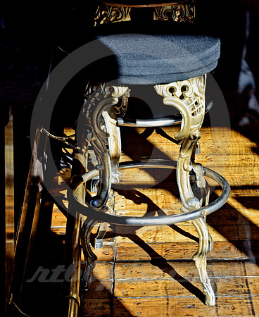 BAR STOOL AND FLOOR (Virginia City NV)
