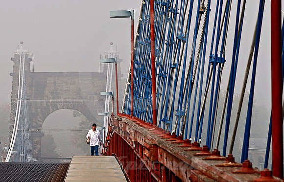 FOG ON BRIDGE #2 (National Road Wheeling WV)