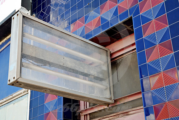 EMPTY SIGN & TILE WORK (Lincoln Highway Evanston WY)