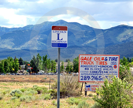 SIGNS & MOUNTAINS (Lincoln Highway Ely NV)