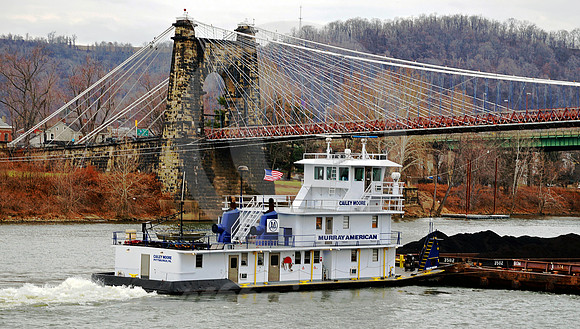 BARGE & BRIDGE (National Road Wheeling WV)