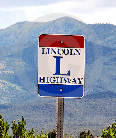 SIGN & MOUNTAINS (Lincoln Highway Ely NV)