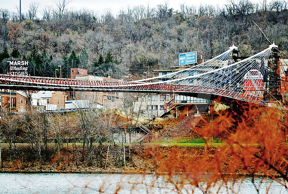 VIEW FROM ISLAND (National Road Wheeling WV)