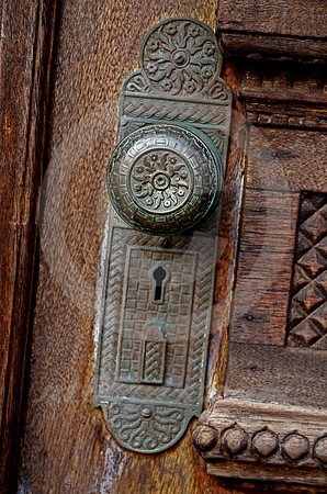 KNOB ON WALNUT DOOR (National Road Wheeling WV)