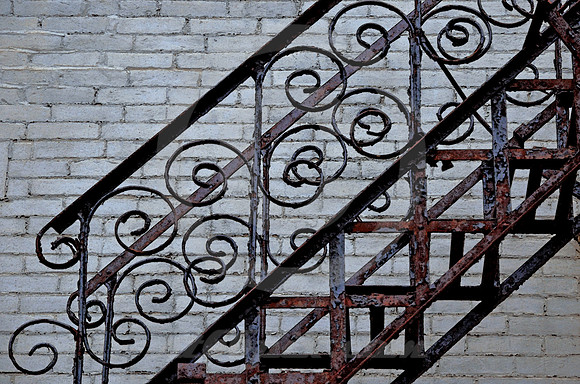 FIRE ESCAPE-DETAIL #2 (Lincoln Highway East Liverpool OH)