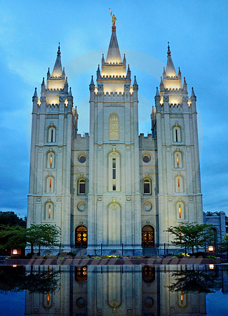 TEMPLE NEAR DAWN #3 (Lincoln Highway Salt Lake City UT)