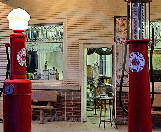 OPEN DOOR AT NIGHT (Lincoln Highway Colo IA)