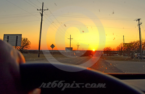SUNSET AHEAD #4 (Rt 66 nr Chandler OK)