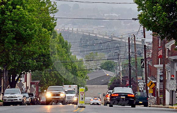 BRIDGE AHEAD (Lincoln Highway Wrightsville PA)