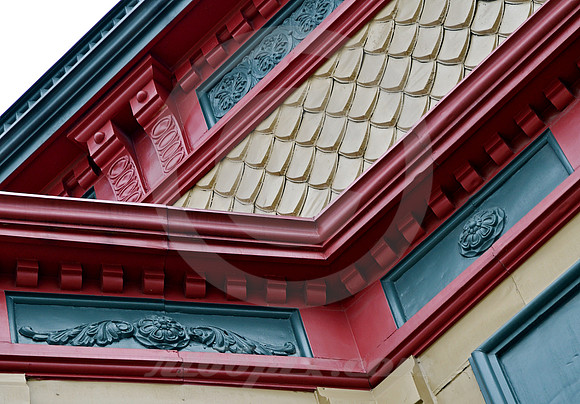 RED, CREAM AND BLUE CORNER (Lincoln Highway Elkhart IN)