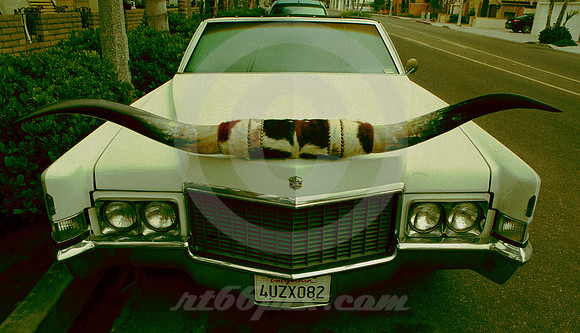 CADDY WITH HORNS ('70s) (Newport Beach CA)