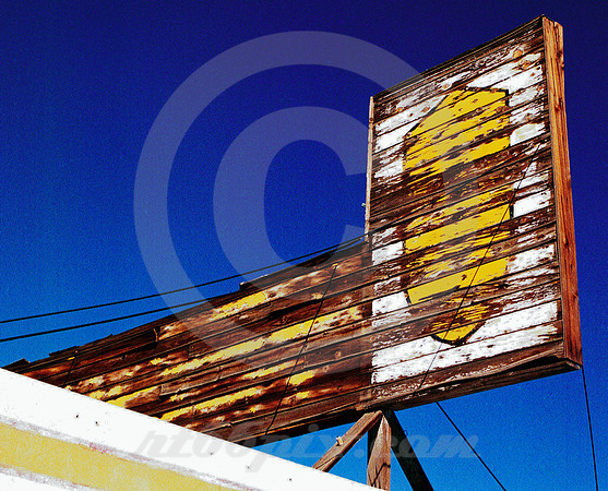 WHITING BROS. WOODEN SIGN (Rt 66 Newberry Springs CA)
