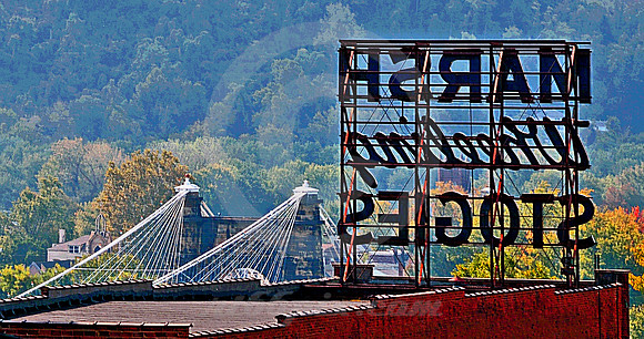 SKYLINE FROM REAR (National Road Wheeling WV)