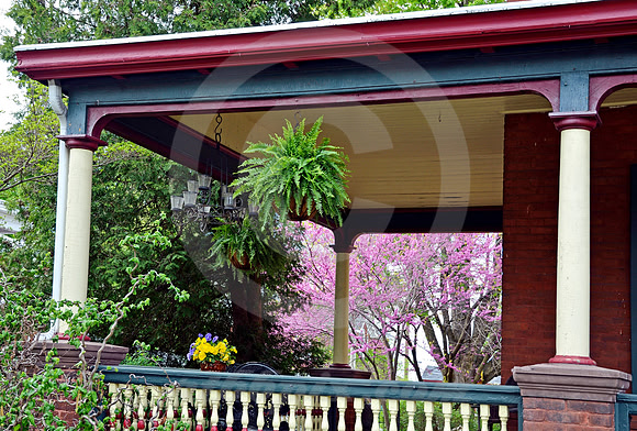 PORCH IN SPRING (Lincoln Highway New Oxford PA)