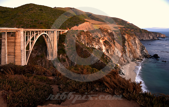 AT NIGHTFALL (Bixby Creek nr Monterey CA)