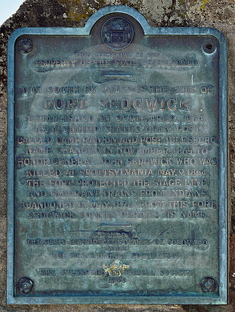 FORT SEDGWICK MARKER-DETAIL (nr Julesburg CO)