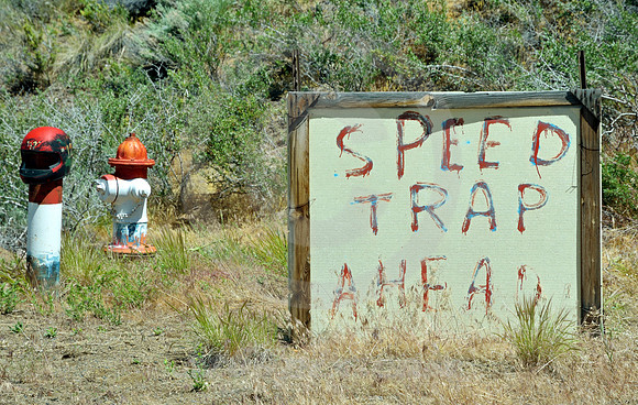SPEED TRAP AHEAD (Lincoln Highway Austin NV)
