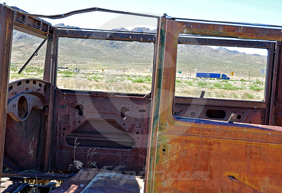 WRECK & SEMI (Lincoln Highway Middlegate Station NV)