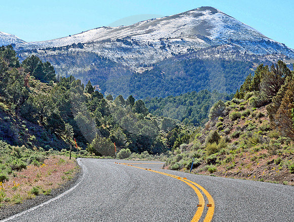 MOUNTAIN & CURVE (Lincoln Highway nr Middlegate Station NV)