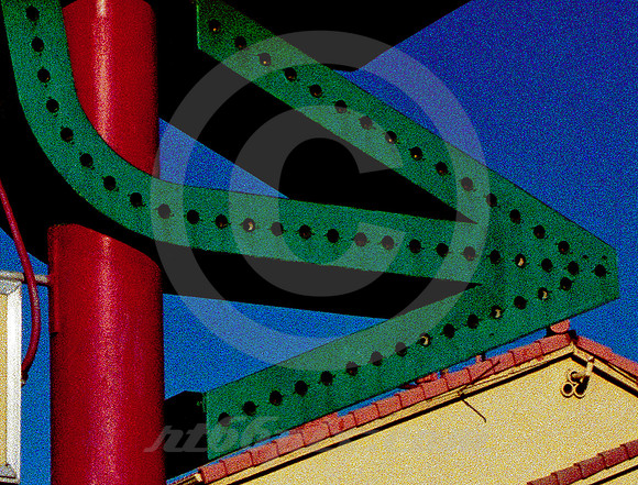 MOTEL SIGN ARROW AND ROOF (Rt 66 Barstow CA)
