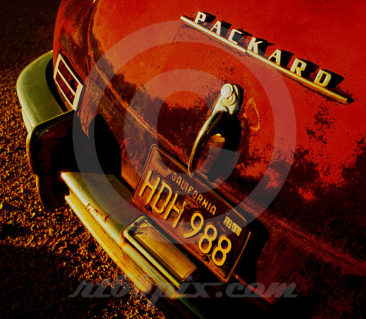 RUSTING PACKARD, CA PLATES (Rt 66 Goffs CA)
