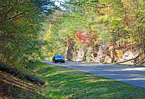 MERCEDES IN CUT (Natchez Trace nr Tishomingo MS)