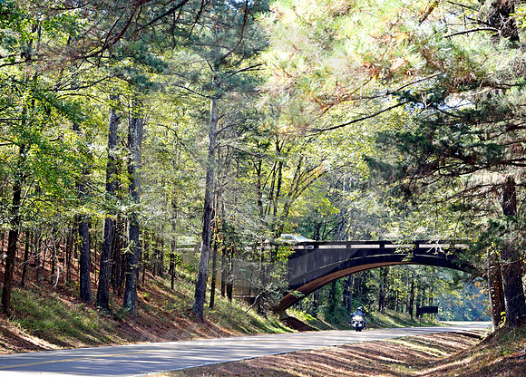 MOTORCYCLE & BRIDGE (Natchez Trace nr Kosciusko MS)