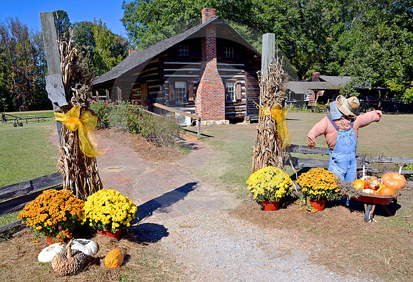 COUNCIL HOUSE IN AUTUMN (Natchez Trace French Camp MS)