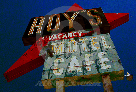 ROY'S SIGN #5 (West Side from Below) (Rt 66 Amboy CA)