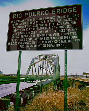 RIO PUERCO BRIDGE, SIGN (Rt 66 nr Albuquerque NM)