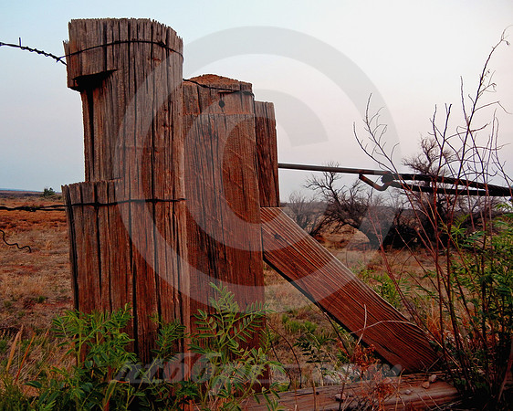 GUARD POSTS ON WOODEN BRIDGE (Rt 66 nr Endee NM)
