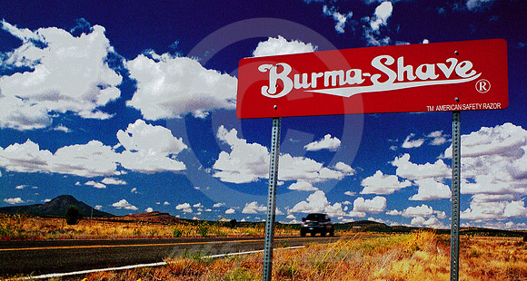 BURMA SHAVE & TRUCK (Rt 66 nr Seligman AZ)