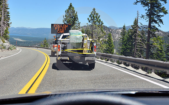 PILOT CAR (Lincoln Highway nr Twin Bridges CA)