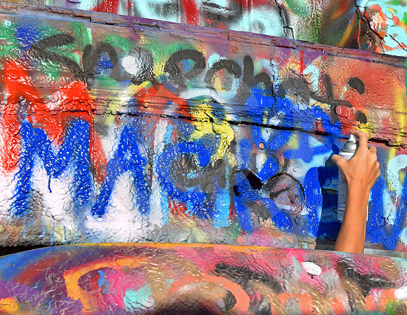 THE MOVING FINGER WRITES (Rt 66 Cadillac Ranch TX)