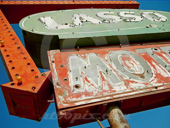 LASSO MOTEL SIGN DETAIL (Rt 66 Tucumcari NM)