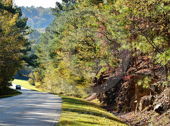 NORTHBOUND IN FALL (Natchez Trace nr Tishomingo MS)
