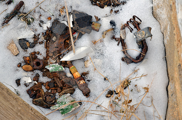 DEBRIS IN SNOW (Rt 66 Texola OK)