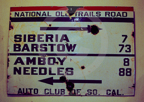 NATIONAL OLD TRAILS ROAD SIGN (Rt 66 Goffs CA)