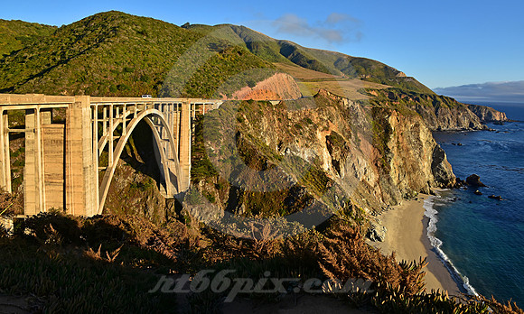 SOUTHBOUND AT SUNSET (Bixby Creek nr Monterey CA)