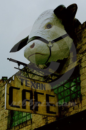 TEXAN CAFE SIGN (Central TX)