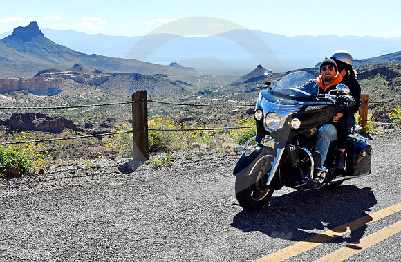 BIKE WITH A VIEW (Rt 66 Oatman AZ)